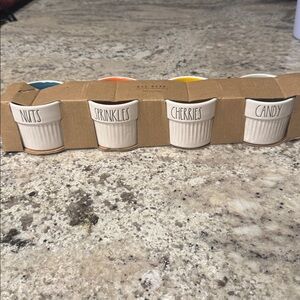 Rae Dunn Multicolor Ceramic Ramekin Set